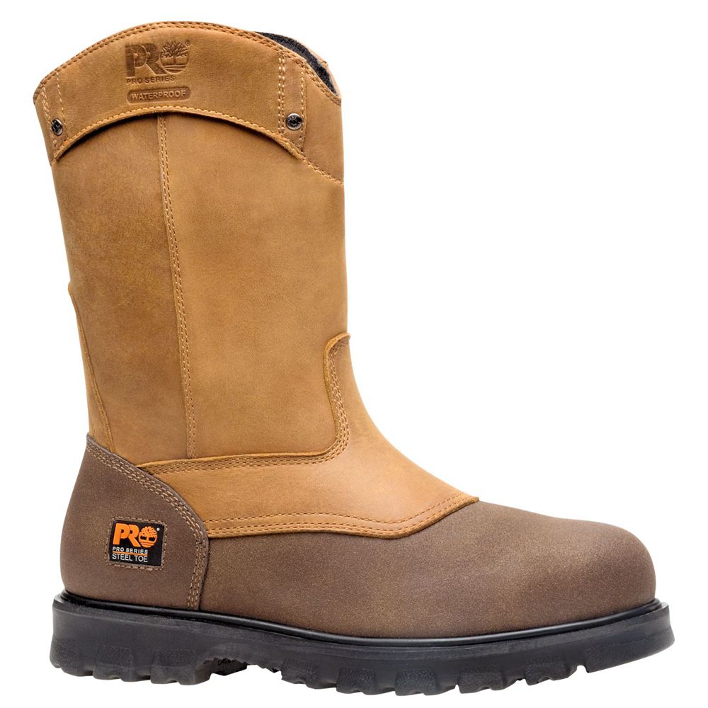 Timberland Mens Pro Boots Rigmaster Steel Toe Wellington - Brown - India UP0974861